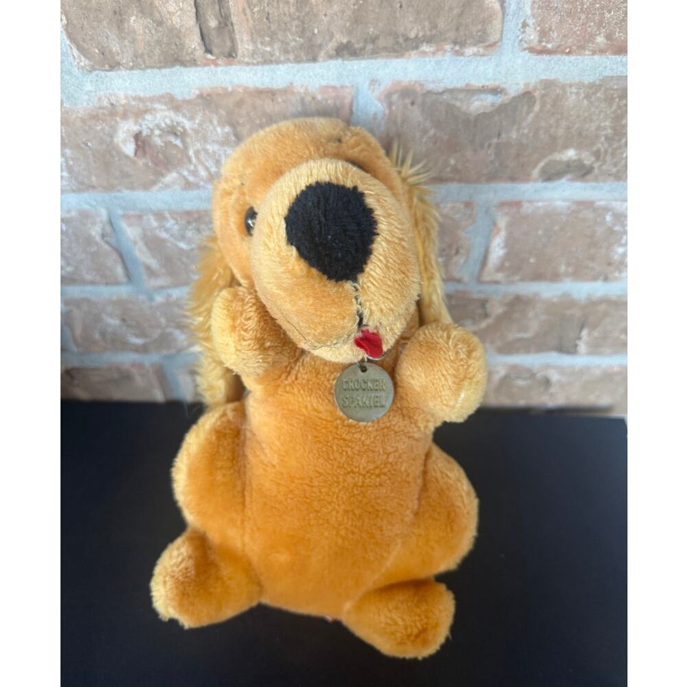 Vintage 1979 Dakin Crocker Spaniel Plush Dog Crocker National Bank Promo Toy